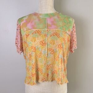 BP. Patchwork Mesh Crop Top